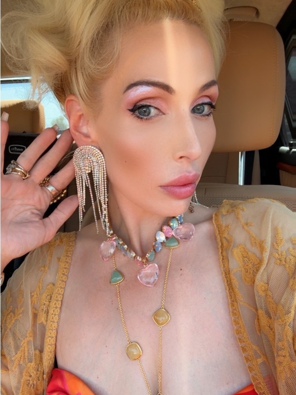 Custom made  Crystal Fringe Drop Earrings -
